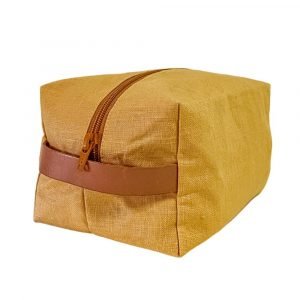 beauty case fatto a mano in Italia - colore giallo